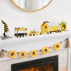 Spring Decorations for Home 8 Pcs Summer Bumble Bee Tiered Tray Decor Set - Image 5