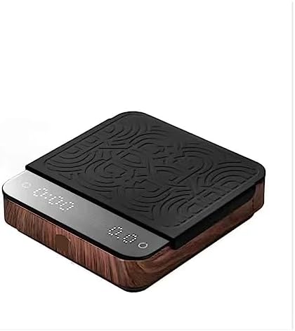 White/Black Mirror Electronic Kitchen Scale Built-in Auto Timer Pour Over Espresso Smart Coffee Scales(Walnut Wood (Walnut Wood) by HighQualityFlagship