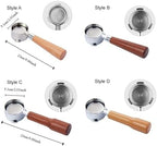 3 Ear Espresso Filter Handle Universal Espresso Machine Replacement Parts Barista,51mm Bottomless Coffee Portafilter Wood Handle(Style D) - Image 7