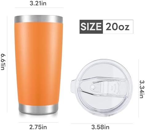 20 oz Tumbler with Lid Stainless Steel Insulated Tumblers Bulk Cups Mug - Image 7