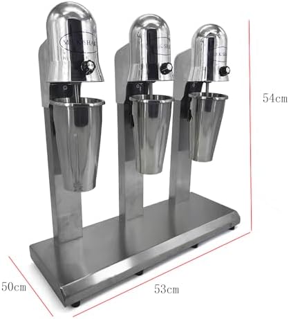 3 Head Electric Milk Shake Machine, 110V 18000RMP Powerful Electric Tea Drink Mix Milkshake Mixer with 3 x 800ml Cup, Milk Frother Mixer for Milk Drink Tea Juice - Image 2