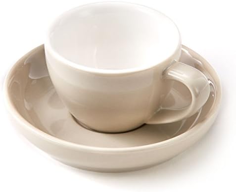 Espresso Cups and Saucers by Easy Living Goods - 3-Ounce Demitasse for Coffee, Set of 4, Assorted Colors (Modern) - Image 3