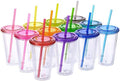 Cupture 12 Insulated Double Wall Tumbler Cup with Lid, Reusable Straw & Hello Name Tags, 12 Colors by Cupture