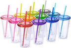 Cupture 12 Insulated Double Wall Tumbler Cup with Lid, Reusable Straw & Hello Name Tags, 12 Colors by Cupture