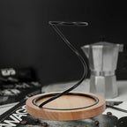 Hand Coffee Filter Holder Stand Wooden Iron Xmas for Home Cafe - Image 6