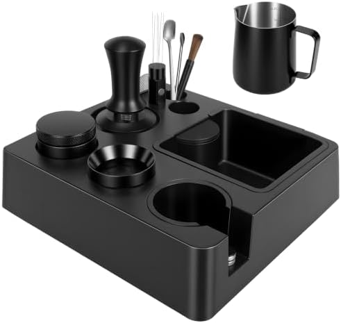 Y-Step 51mm Espresso Accessories Kit with Espresso Knock Box and Tamping Station by Y-Step