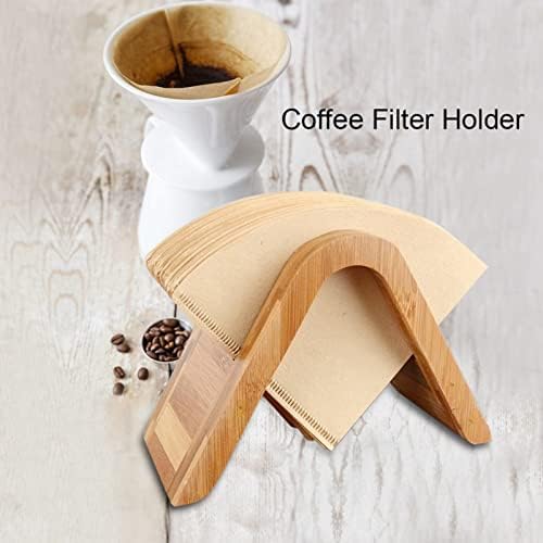 Filtering Paper Storage Rack Stand, Coffee Filter Holder, Coffee Paper Storage Rack, Wood Coffee Filters Dispenser Holder for Various Situation - Image 4