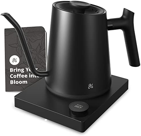 Greater Goods Electric Gooseneck Kettle and Coffee Scale, Designed in St. Louis. Onyx Black/Birch White. - Image 2