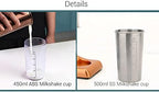 Milkshake Maker Machine, 100W 110V Drink Blender with 500ML Stainless Steel Cup, 2 Speed Setting, 23000Rpm/Min Milk Frother for Malted Milk, Protein Shakes Red - Image 6