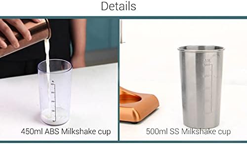 Milkshake Maker Machine, 100W 110V Drink Blender with 500ML Stainless Steel Cup, 2 Speed Setting, 23000Rpm/Min Milk Frother for Malted Milk, Protein Shakes Red - Image 6