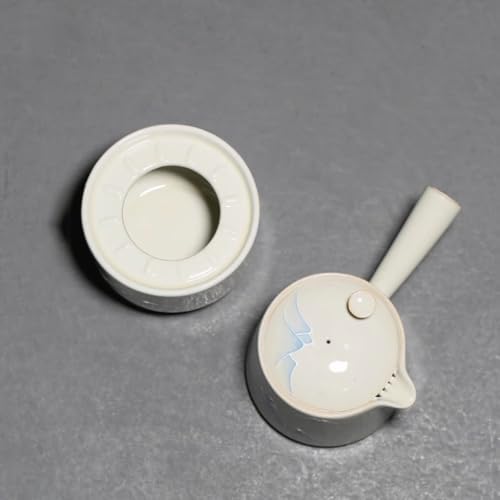 Tea Pots For Loose Tea Simple Ceramic Hand-painted Landscape Side Handle Teapot Household Underglaze Color Candle Warm Tea Brewing Teapot Tea Infuser Pot - Image 4