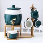 Water Pitcher Large-Capacity Cold Kettle Home high Temperature Resistant Lemon Juice Cool White Open Cold Kettle Cup Water Set with Faucet Water Jug - Image 2