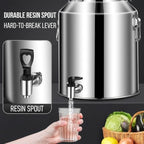 201 Stainless Steel Milk Bucket with Spigot 5L Water Jug Dispenser Can Pail - Image 4