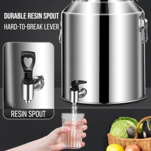 201 Stainless Steel Milk Bucket with Spigot 5L Water Jug Dispenser Can Pail - Image 4