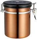 Coffee Bean Container 1500ml Stainless Steel Coffee Bean Sealed Tank Grains Storage Canister Jar Food Container Kitchen Accessories for Beans, Grounds, Tea, Sugar(Gold) by Unknown