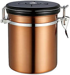 Coffee Bean Container 1500ml Stainless Steel Coffee Bean Sealed Tank Grains Storage Canister Jar Food Container Kitchen Accessories for Beans, Grounds, Tea, Sugar(Gold) by Unknown