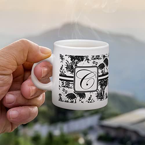 Personalized Toile Single Shot Espresso Cups - Set of 4 - Image 2