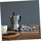 HEALLILY Glass Coffee Bean Display Rack with Wooden Stand, 6 Tubes - Image 6