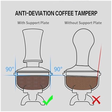 Coffee Tamper Constant Pressure 51MM 53MM 58MM Calibrated 30Lbs，Compatible With Delonghi，Compatible With Breville，Espresso Machine Accessories Barista Tools(Black 58mm Flat Base) - Image 5
