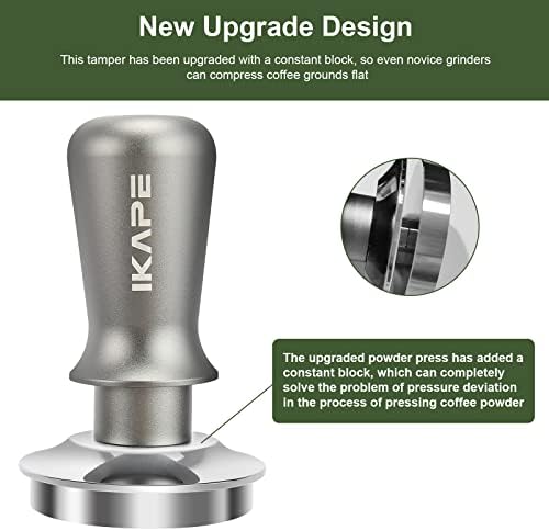 IKAPE 58.5mm Espresso Tamper, Premium Barista Coffee Tamper with Calibrated Spring Loaded, 100% Stainless Steel Base Tamper Compatible with Espresso Machine Rancilio, Gaggia Bottomless Portafilter - Image 3