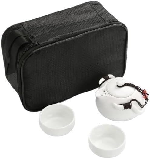 Ceramic Porcelain Kung Fu Travel Tea Set 3/5 Pcs Bag Box by Unknown