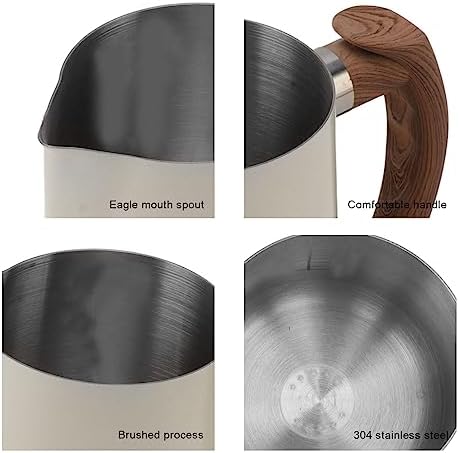 Milk Frothing Pitcher, 34oz Steaming Cup with Measurement Scale - Image 5
