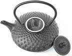 Japanese Antique 24 Fl Oz Black Dot Hobnail Chinese Cast Iron Teapot Tetsubin with Infuser + Gift Bow - Image 4