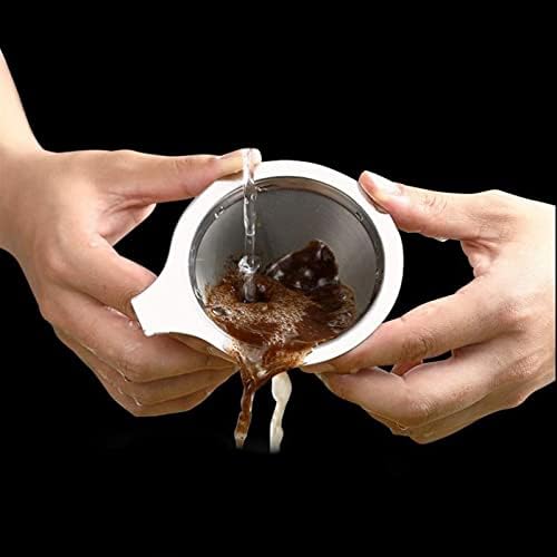 Coffee Filters Reusable Double Layer Coffee Filter Stainless Steel Cone Baskets Mesh Strainer Pour Over Dripper Tools - Image 4