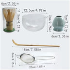 1PC/5PCS/Set Matcha Bowl, Spoon, Tea Whisk, Sieve Mesh(Black) - Image 2