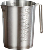5l Measuring Jug Stainless Steel Thicken Measuring Cup Milk Frothing Pitcher Large Mouth Graduated Beakers with Handle and Scale, Milk Jug for Kitchen Bar by Fopytu