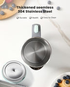 WTJMOV Small Electric Kettle Stainless Steel, 0.8L Portable Tea Kettle Auto Shut-off, Low Power Hot Water Kettle for Camping, Travel, Office and More - Image 4