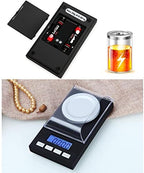 Portable Scale Food Jewelry Scale 100g Digital Scale 0.001g High Precision with 6 Weight Modes LCD Backlit Display Tare Function for Gold Silver Coins Gems - 50g - Image 4