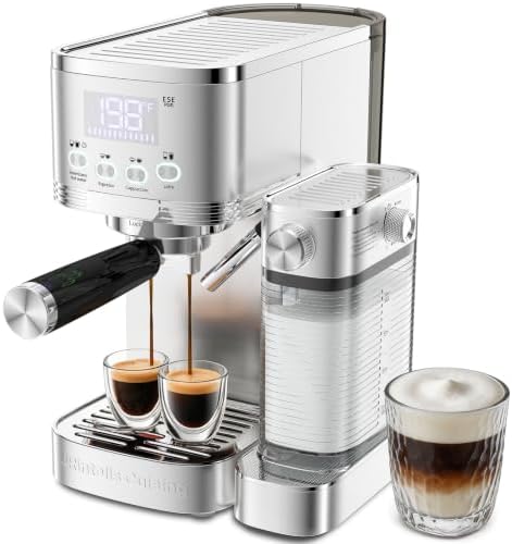 URintells Cuising Espresso Machine with Stepless Adjustment Milk Frother by URintellsCuising