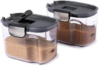 Progressive International ProKeeper+ Clear Plastic Airtight Food Baker's Kitchen Storage Organization Container Canister Set with Magnetic Accessories, 2- Piece Set (Specialty Sugar 1.5-Quart) by ProgressiveInternational