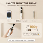 Mini Coffee Grinder Vacuum Cleaner, 2-in-1 Blower with 2 Brush Heads (Black) - Image 3