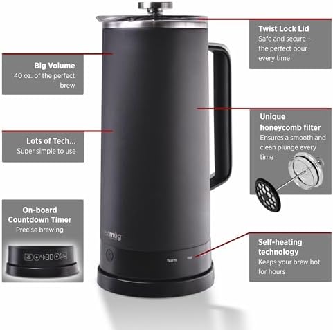Nextmug Press - Temperature-Controlled, Self-Heating French Press - Image 2