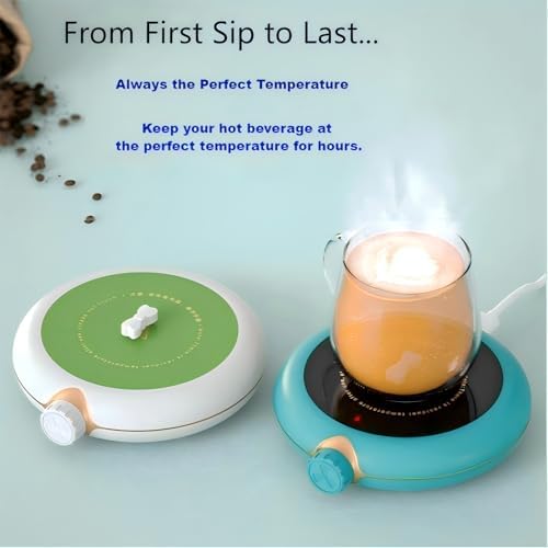 Magnetic Stirrer Hot Plate, Coffee Mug Warmer for Office and Home Desk Use, Smart Cup Warmer with Thermostat (Blue) - Image 5