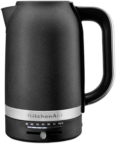 KitchenAid 1.7L Electric Kettle, Temp Control KEK1701, Cast Iron Black by Unknown
