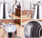 Small Stainless Steel Tea Kettle with Infuser, Food Grade Stainless Steel Teapot, Teakettle for Stovetop Induction Stove Top, No Whistle(Sliver,1.5L) - Image 7