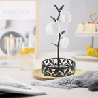 VALICLUD Xmas Coffee Mug Tree Holder Stand, Iron Rack with Tray - Image 5