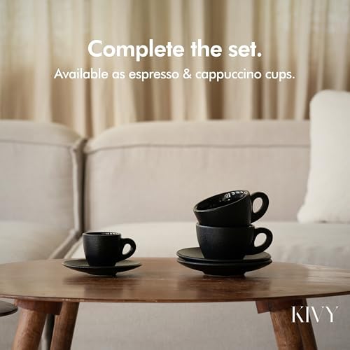 KIVY Cappuccino Cups set - 4x 8oz - Thick-walled stoneware cappuccino cup - Image 6