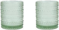 Fortessa Jupiter Hobnail Glass, 10 Ounce Double Old Fashioned (Set of 2), Sage Green by Unknown