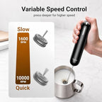 InstaWhisk Upgraded Milk Frother with Variable Speed - Rechargeable Handheld Coffee Frother Wand with Detachable Whisks, Electric Drink Mixer for Latte, Cappuccino, Almond Milk, Protein, Navy Blue - Image 2
