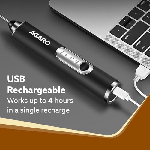Agaroo. Electric Handheld Milk Frother & Whisk, Black - Image 6