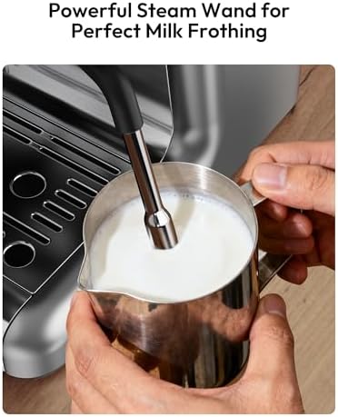 EKOJUCE Espresso Maker with Grinder and Milk Frother - Image 4