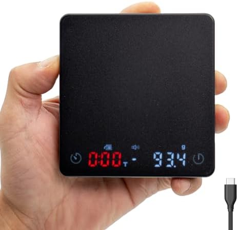 MiiCoffee Nano Coffee Scale with Timer, Espresso Scale with Auto Tare, Touch Sensor and Silicone Cover by MiiCoffee