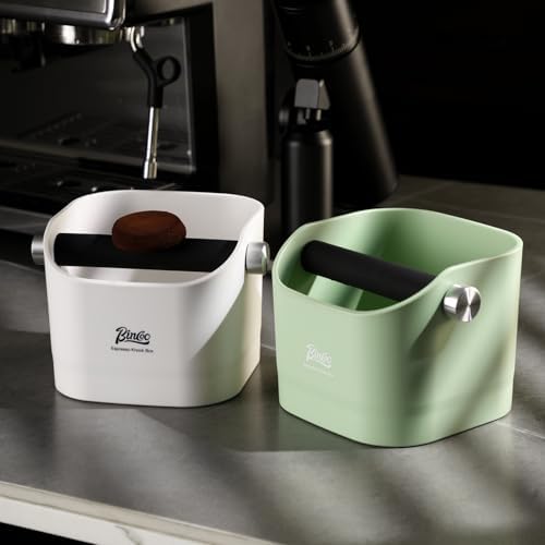 Espresso Knock Box - Bincoo Espresso Machine Knock Box/Espresso Grounds Knock Box, Barista Style Coffee Knock Box for Grounds with Removable Shock-Absorbent Knock Bar and Anti-Slip Base. (Green) - Image 4