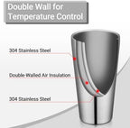 Beasea Stainless Steel Cups 19 oz, 6 Pack Large 18.6oz 550ml Stainless Steel Water Drinking Tumbler Stackable Double Wall Insulated Metal Pint Glasses Tin Cups for Home Party Camping - Image 4