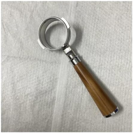 58mm Bottomless Portafilter With 1 2 4 Cup Basket For Breville BES920/980/990 Stainless Steel Naked Coffee Handle Barista Tools(A Rosewood,With 2 cup basket) by Unknown