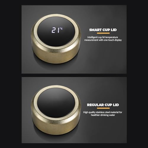 40 oz Smart Water Bottles with Digital Temperature Display Coffee Tea Infuser Bottle LED Thermal Cup Double Walled Vacuum Insulated Stainless Steel Flask Leak Proof Travel Mug Keep Warm (gold) - Image 7